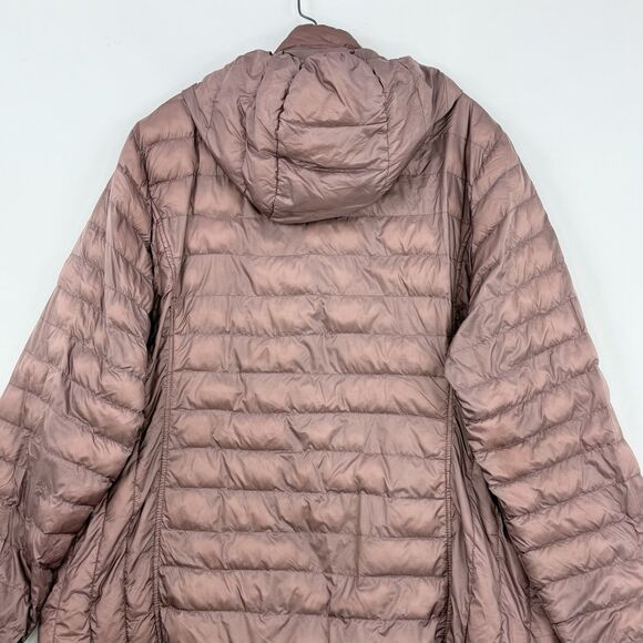 32 Degrees Heat Womens Hooded Down Puffer Packable Taupe Jacket Size 2X - Picture 5 of 16